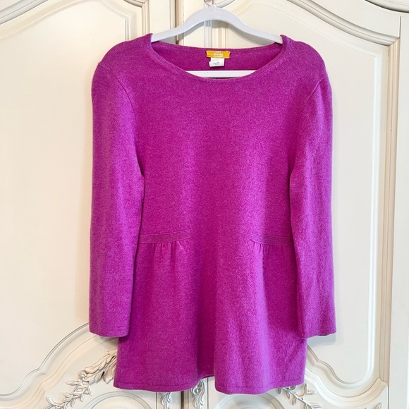 J. Crew Sweaters - J Crew Divina 100% Cashmere Sweater in Bright Purple, Size Medium